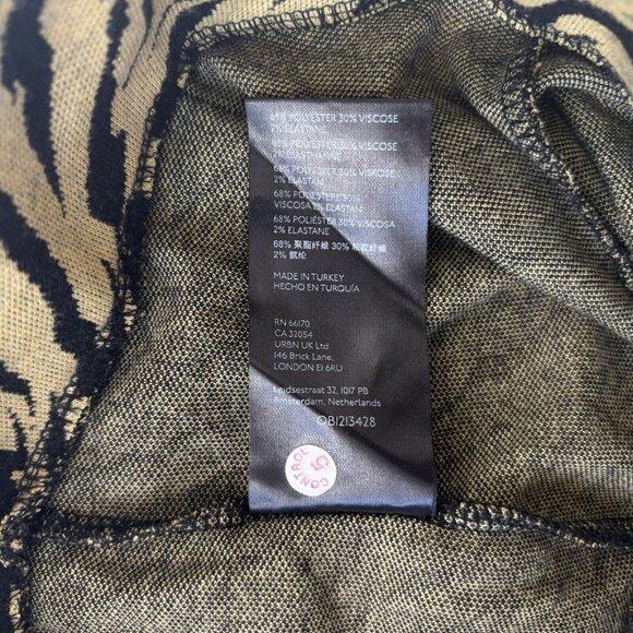 Free People Knit Flare Pants (Size XS) Rita Boho Animal Print High Rise Pull On - Picture 11 of 11